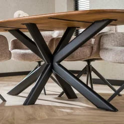 WoonStijl Eetkamertafel 180 Cliff ovale buis mango Clearance