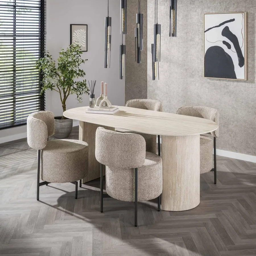 WoonStijl Eetkamertafel 180 arch ceramic Clearance
