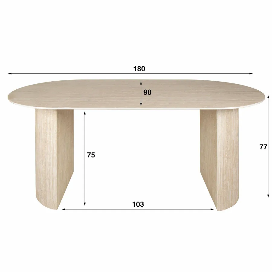 WoonStijl Eetkamertafel 180 arch ceramic Clearance