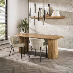 WoonStijl Eetkamertafel 215 cm wave Discount