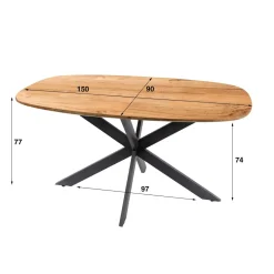 WoonStijl Eetkamertafel 150 Arhus solid Outlet