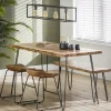WoonStijl Eetkamertafel edge Massief acacia naturel - 130 cm Best