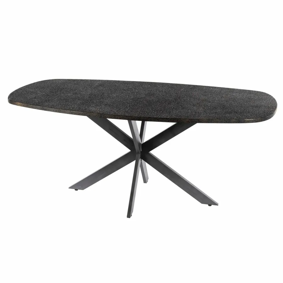 WoonStijl Eettafel 180 deens ovaal Metallic Outlet
