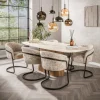 WoonStijl Eettafel Romano Centro deens ovaal 215cm / 3D keramiek travertin Sale