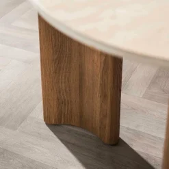 WoonStijl Eettafel Romano Curvo 180 cm Keramiek travertin Discount