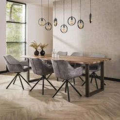 WoonStijl Eettafelstoel Lobby velvet antraciet Online