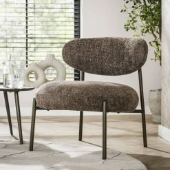 WoonStijl Fauteuil Round - Tissee cargo bruin Outlet