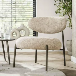 WoonStijl Fauteuil Round - Tissee cargo zandkleur Outlet