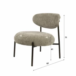 WoonStijl Fauteuil Round - Tissee cargo zandkleur Outlet