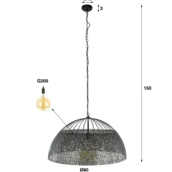 WoonStijl Hanglamp Ø80 armor Outlet