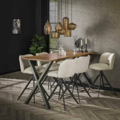 WoonStijl Hanglamp 4+3 stripe glass horizontal