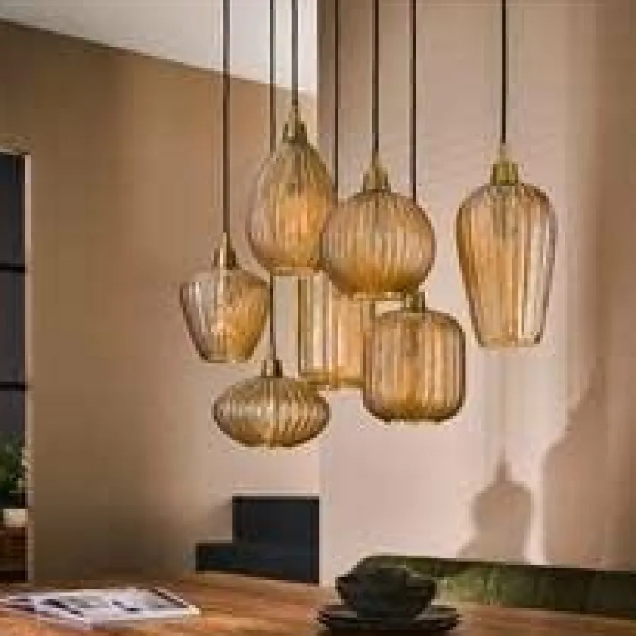WoonStijl Hanglamp 4+3 V-shape pattern mix Best