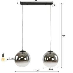 WoonStijl Hanglamp bubble shaded XL 2L Outlet