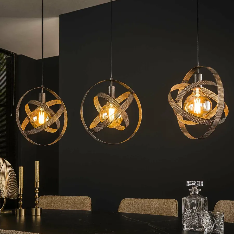 WoonStijl Hanglamp Cosmos Mesh met 3 lampen Best