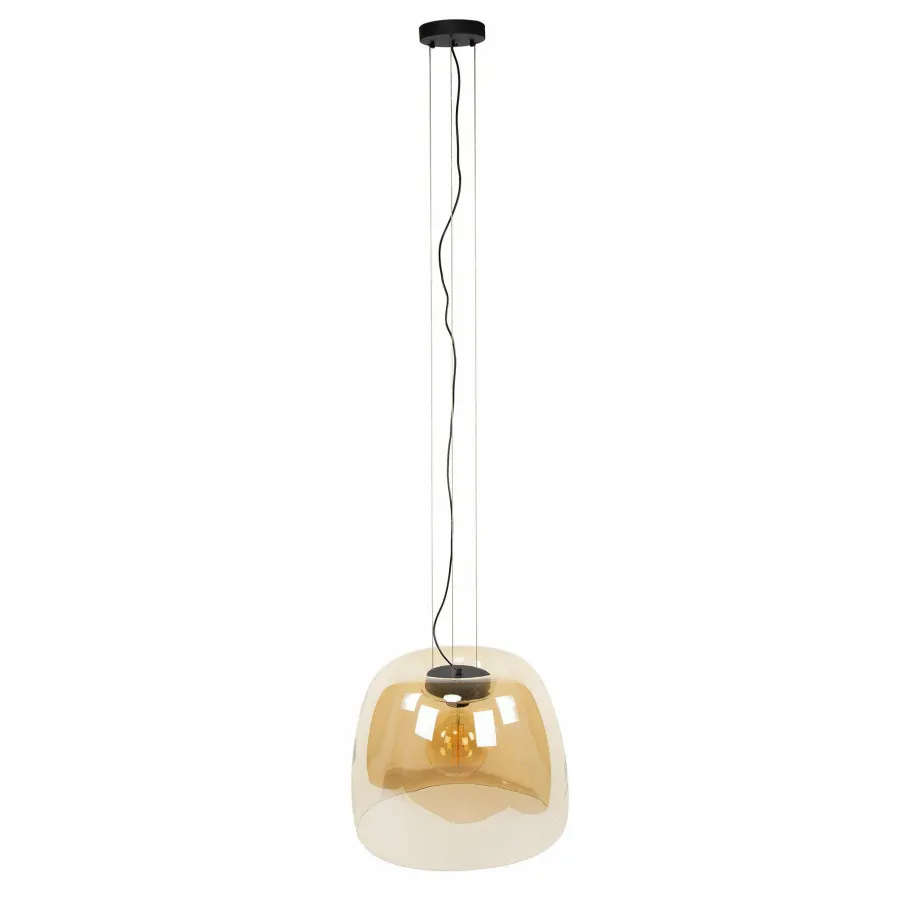 WoonStijl Hanglamp 1L drift XL glass Amber New