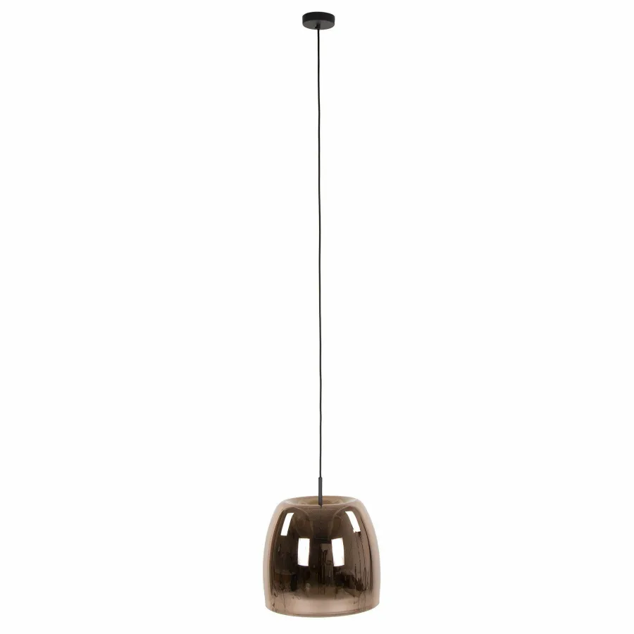 WoonStijl Hanglamp 1L drift glass Koper Hot