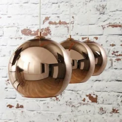 WoonStijl Hanglamp 3L Globe koper