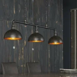 WoonStijl Hanglamp 3L Halfronde Kap-Industrial Tube Best