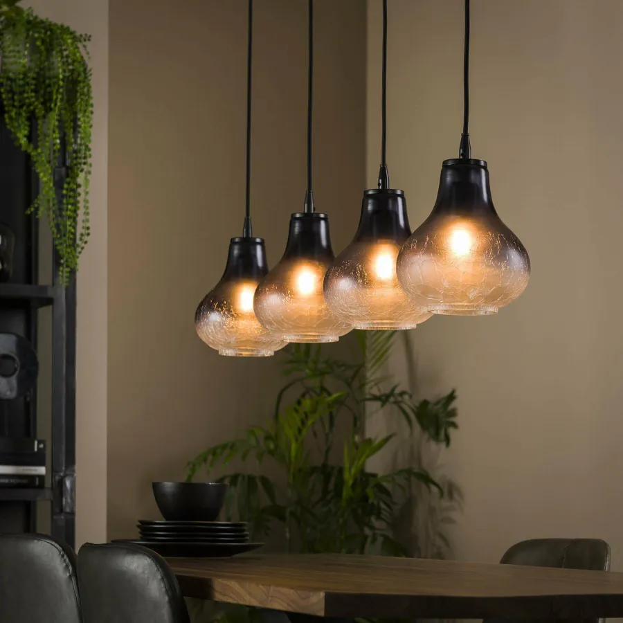 WoonStijl Hanglamp 4L kegel glass Online
