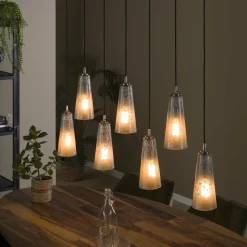 WoonStijl Hanglamp 7L kegel stone