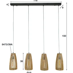 WoonStijl Hanglamp 4L launch Clearance