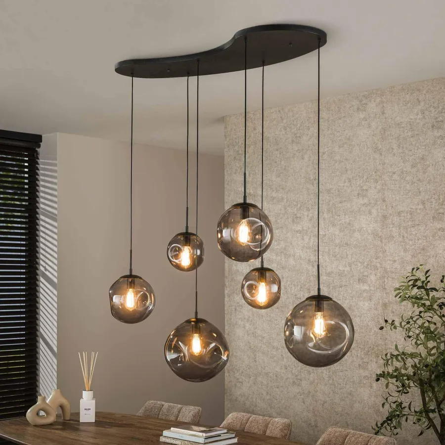 WoonStijl Hanglamp 6L Stellar Black
