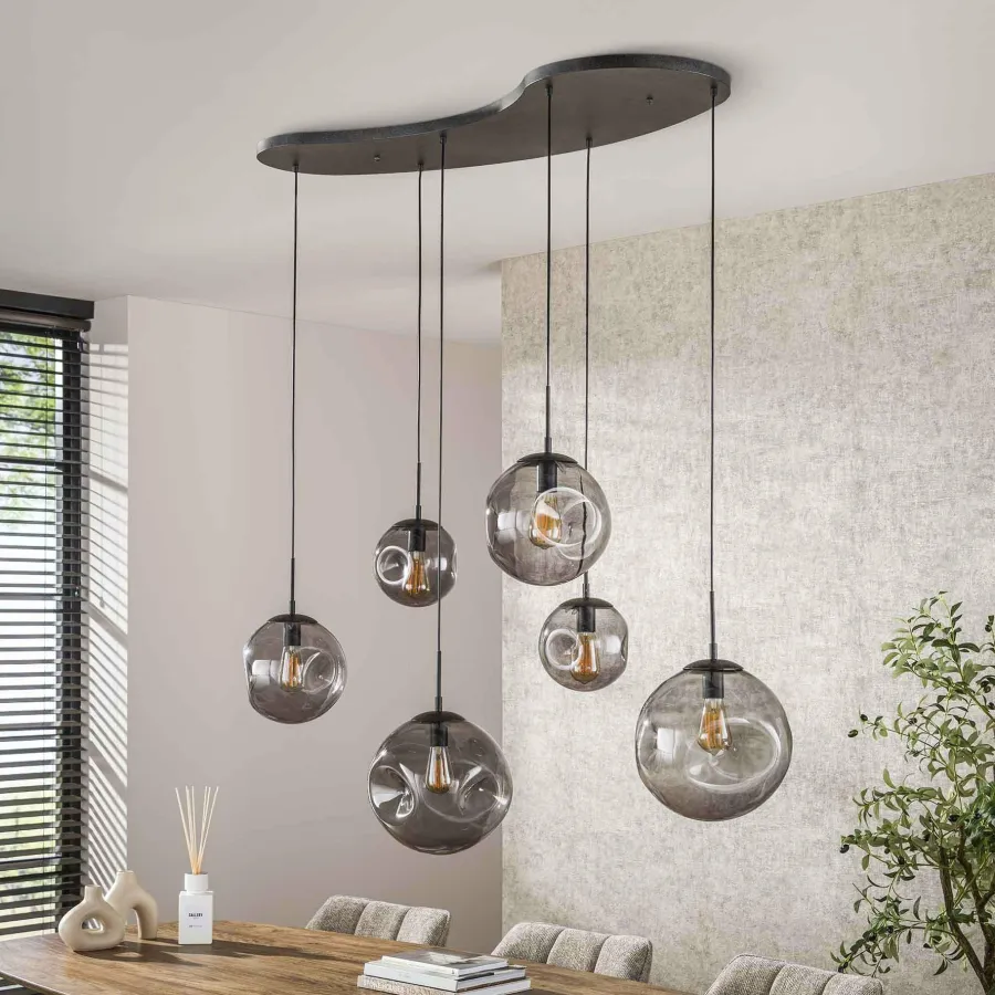 WoonStijl Hanglamp 6L Stellar Black