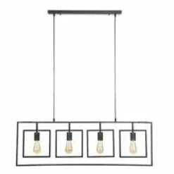 WoonStijl Hanglamp 4L Turn square / Charcoal