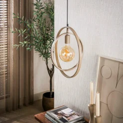 WoonStijl Hanglamp 1L Turn around beige New