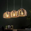 WoonStijl Hanglamp 3x Ø30 gebogen houten spijlen Clearance