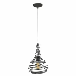 WoonStijl Hanglamp 1x Ø25 kegel spinn / Zwart Hot