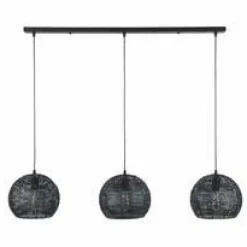 WoonStijl Hanglamp 3x armor half rond / Zwart bruin Online