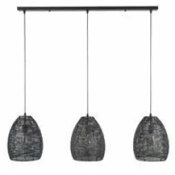 WoonStijl Hanglamp 3x armor ovaal / Zwart bruin Sale
