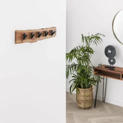 WoonStijl Kapstok edge 5 haken / Massief acacia naturel