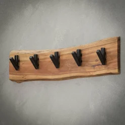 WoonStijl Kapstok edge 5 haken / Massief acacia naturel