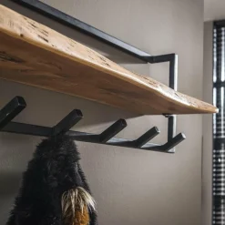 WoonStijl Kapstok edge 6 hakenplank / Massief acacia naturel Discount