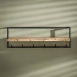 WoonStijl Kapstok edge 6 hakenplank / Massief acacia naturel Discount
