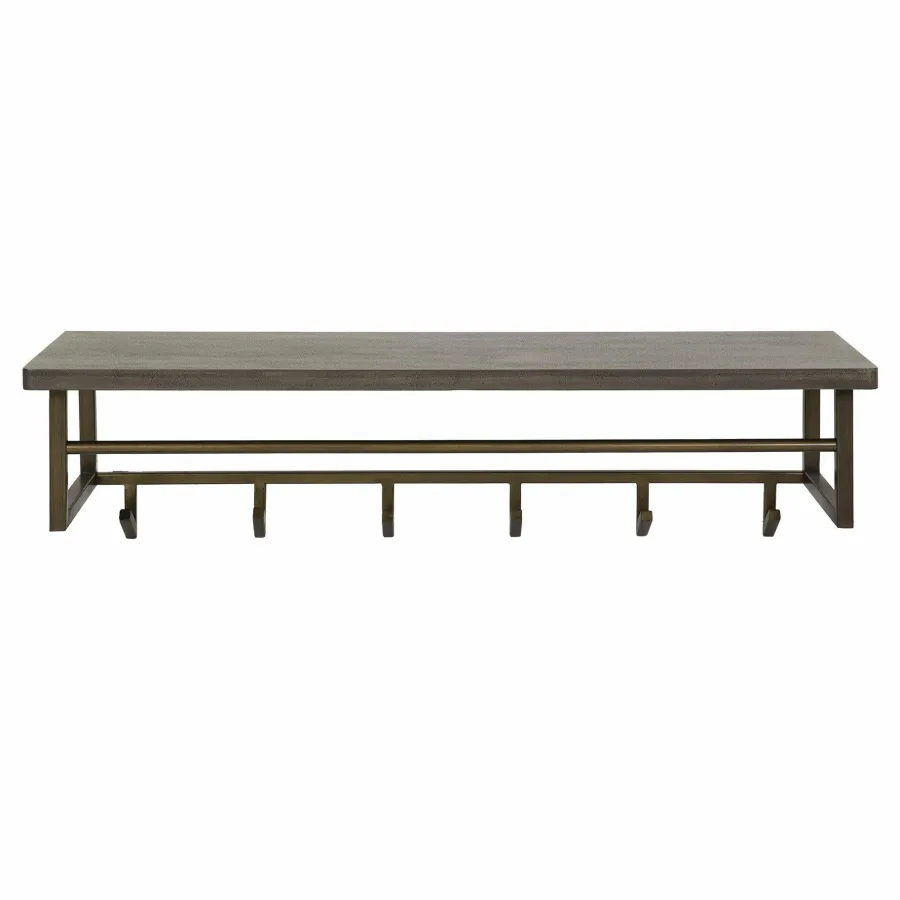 WoonStijl Kapstok Ferro 6 haken hoedenplank New