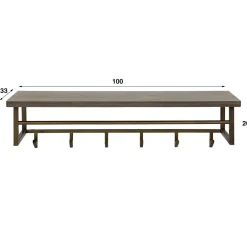 WoonStijl Kapstok Ferro 6 haken hoedenplank New