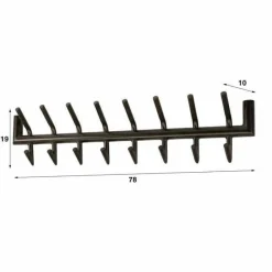 WoonStijl Kapstok Tubo 2x8 haken bruin Hot