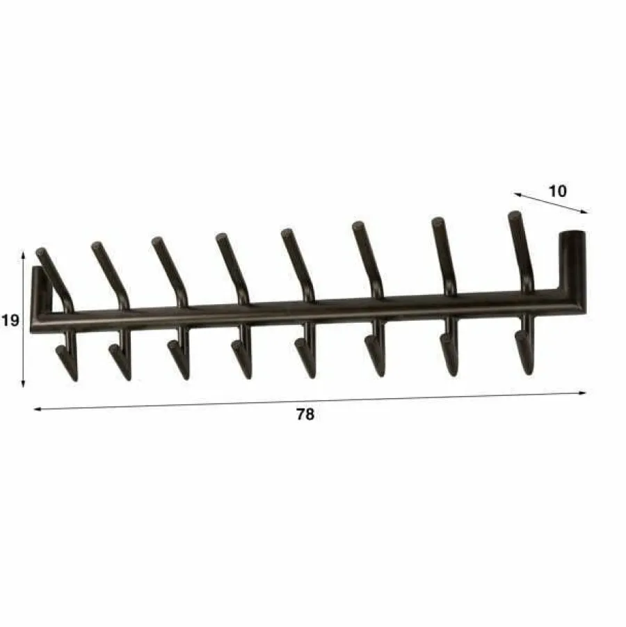 WoonStijl Kapstok Tubo 2x8 haken bruin Hot
