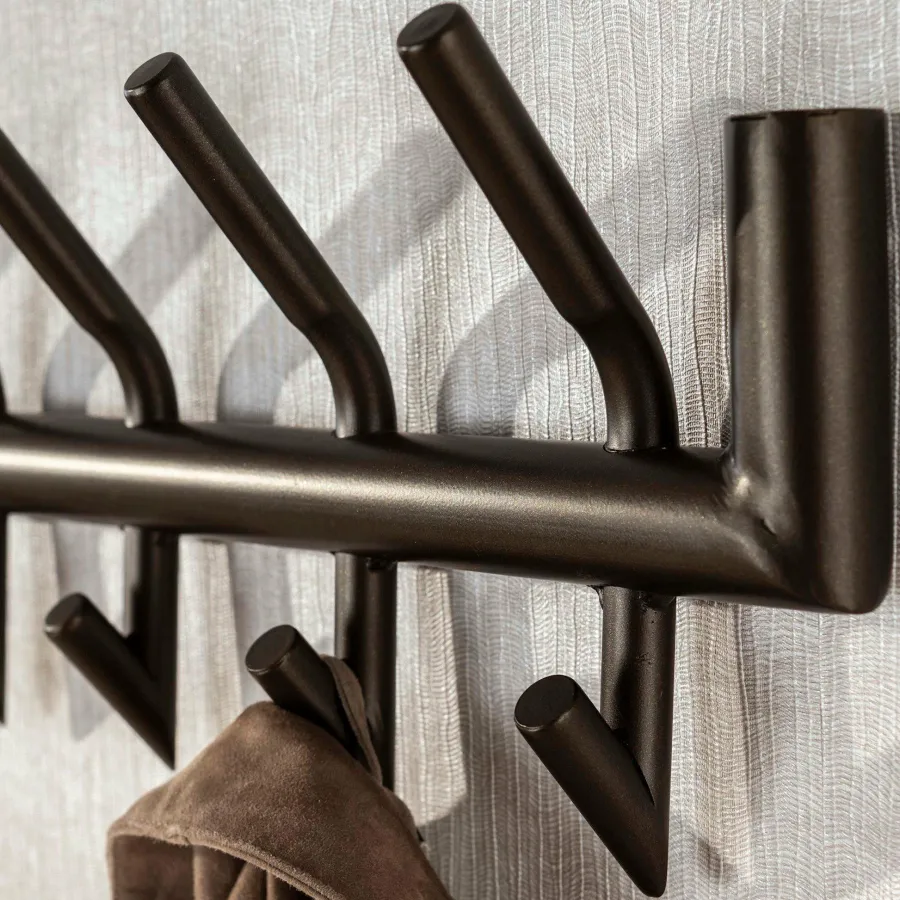 WoonStijl Kapstok Tubo 2x6 haken bruin Clearance