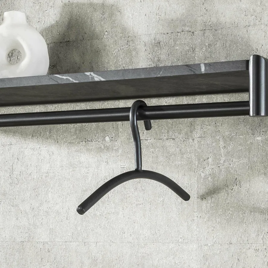 WoonStijl Kledinghanger Ronde Buis gun metal Discount