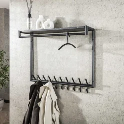 WoonStijl Kledinghanger Ronde Buis gun metal Discount