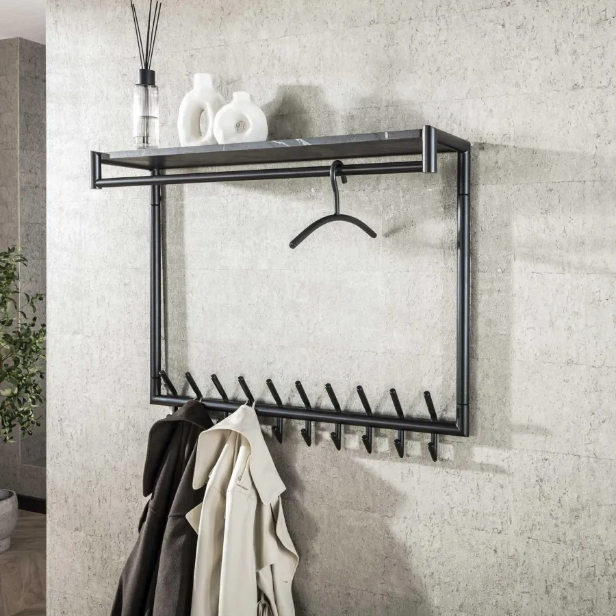 WoonStijl Kledinghanger Ronde Buis gun metal Discount
