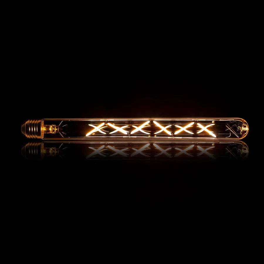 WoonStijl Lichtbron LED filament buis 30 cm - E27 4W 2100K 280lm dimbaar/Amberkleurig glas Best