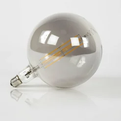 WoonStijl Lichtbron LED filament bol Ø20 0 - E27 8W dimbaar / Smoke grey glas Hot