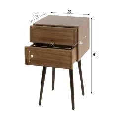 WoonStijl Nachtkastje Frame met 2 lades - set van 2 Best