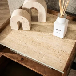 WoonStijl Nachtkastje hangend open vak Nuovo travertin Outlet