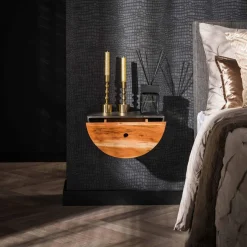 WoonStijl Nachtkastje 1L set van 2 half moon Discount